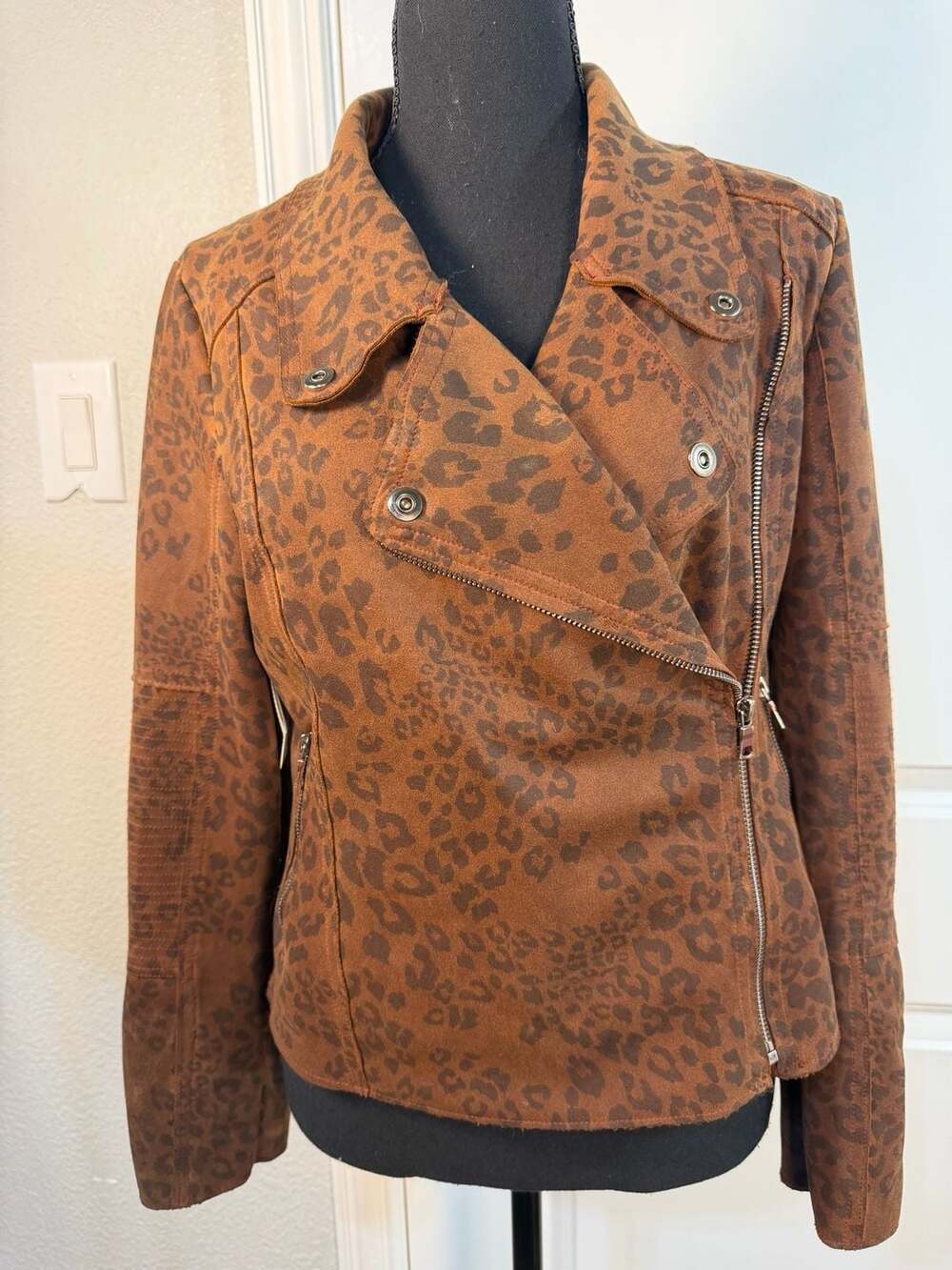Marrakech Leopard Marnie Moto Jacket Size S